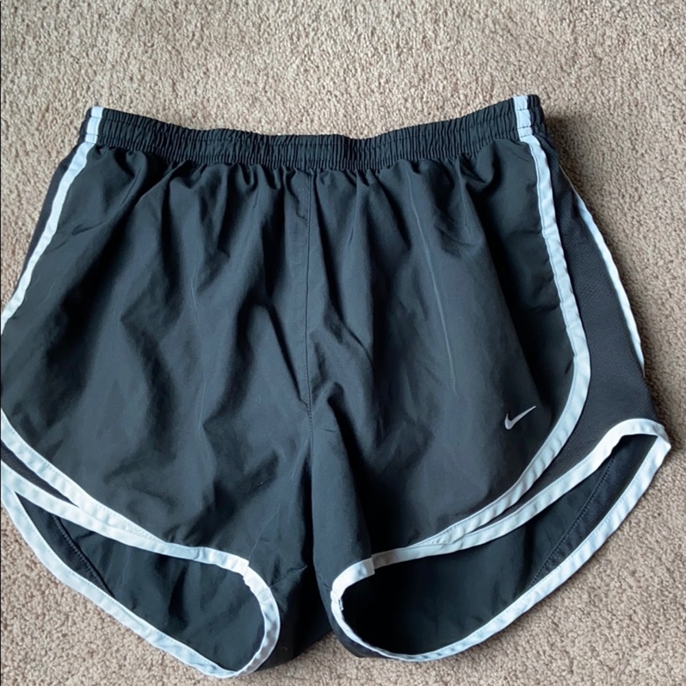 Black and white nike shorts